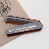 Captain Fawcett Folding Pocket Beard Comb
