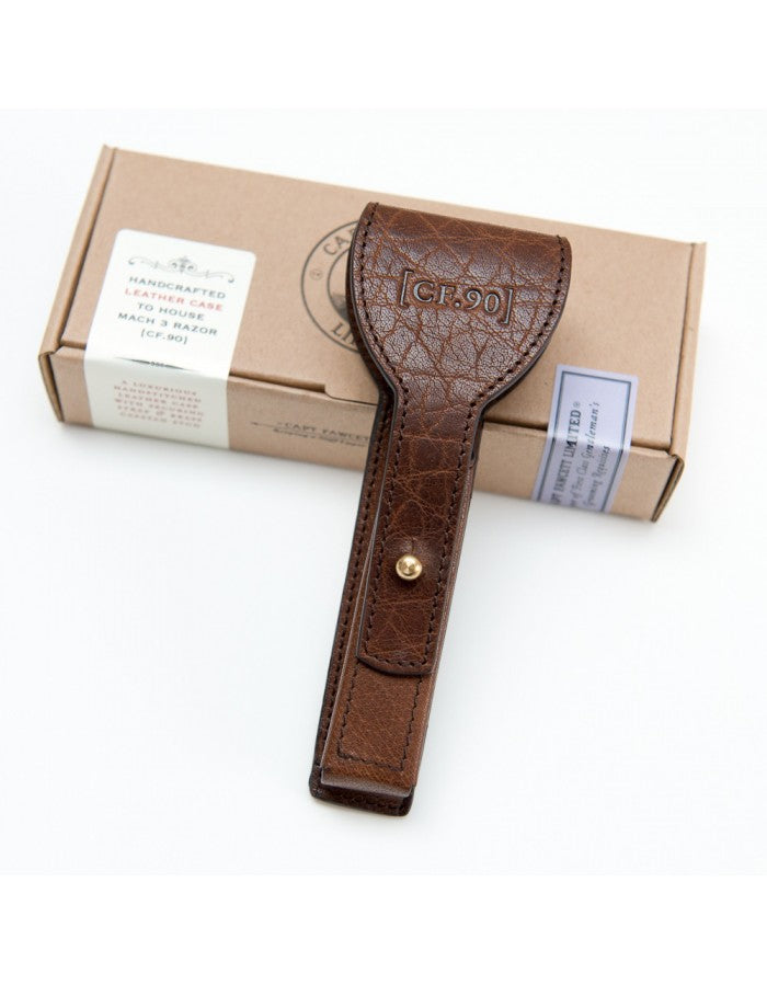 Captain Fawcett Handcrafted Leather Case for Mach 3 Razor