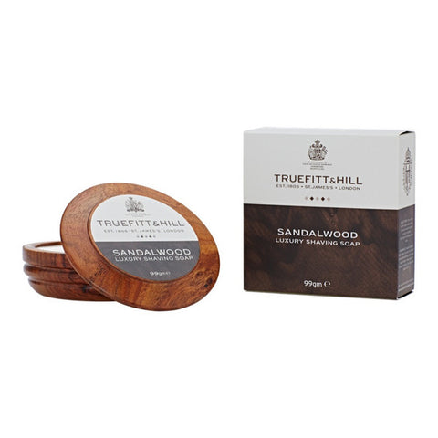 Truefitt & Hill Sandalwood Luxury Shaving Soap in Wooden Bowl – 99g