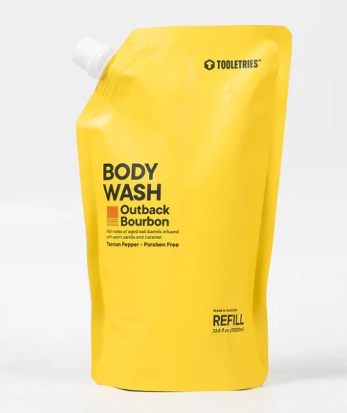 Tooletries Body Wash Refill - Outback Bourbon 1000ml
