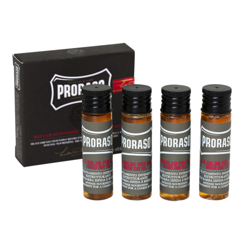 Proraso Wood & Spice Hot Oil Beard Treatment - 4 x 17ml