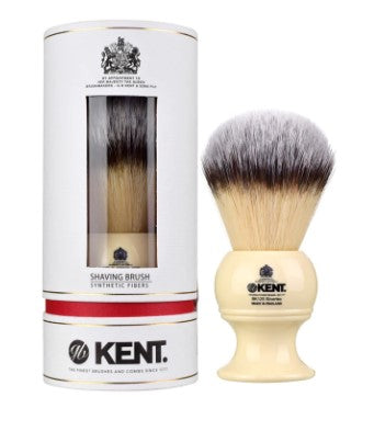 Kent Extra Large Synthetic Ivory White Shaving Brush