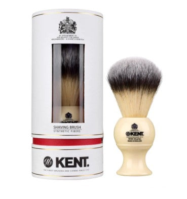 Kent Large Synthetic Ivory White Shaving Brush