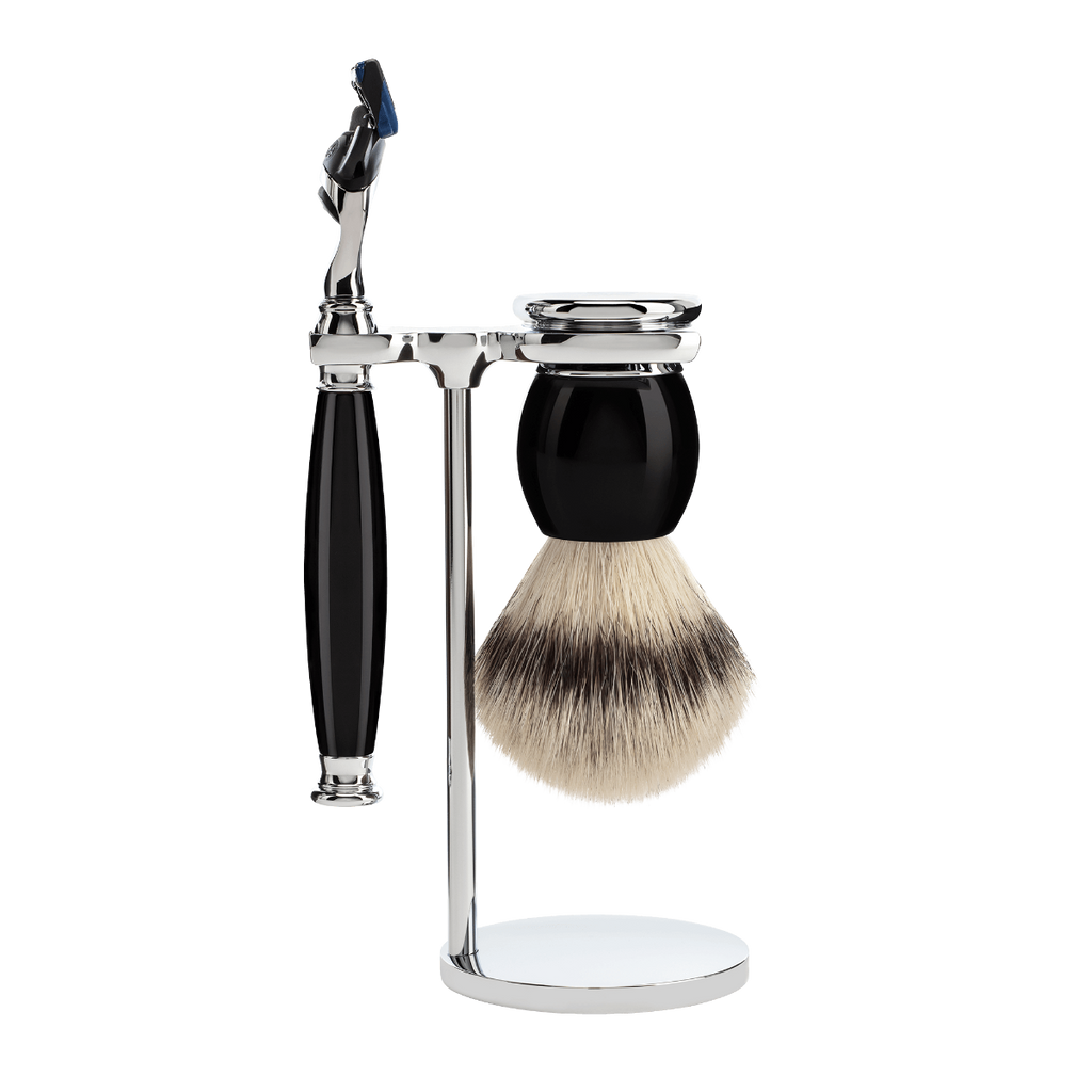 Muhle S33K44F SOPHIST 3-Piece Shaving Set - Black Resin