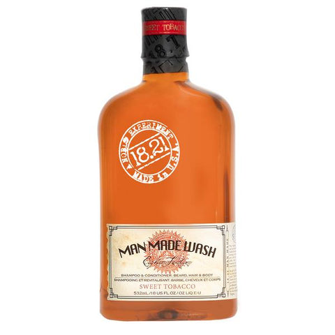 18.21 Man Made Wash Conditioning Shampoo and Body Wash - Sweet Tobacco - 532ml