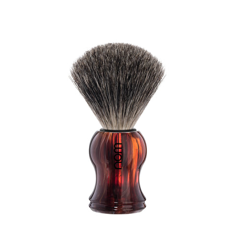 NOM (Muhle HJM P3H) Pure Badger Hair Shaving Brush – Tortoiseshell