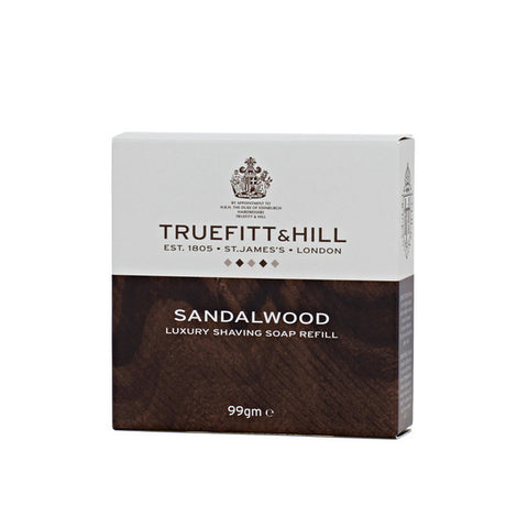 Truefitt & Hill Sandalwood Shave Soap Refill for Wooden Bowl – 99g