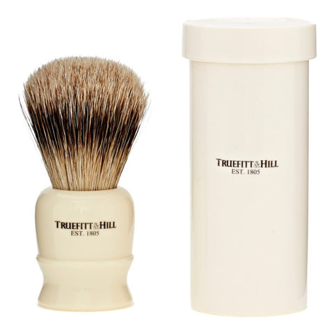 Truefitt & Hill Tube Traveller Super Badger Shaving Brush – Ivory