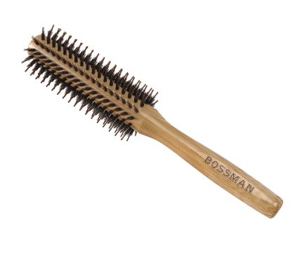 Bossman Round Boar & Nylon Bristle Brush