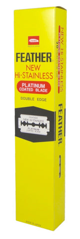 Feather Hi-Stainless Double Edged Blades - 20 packets of 5