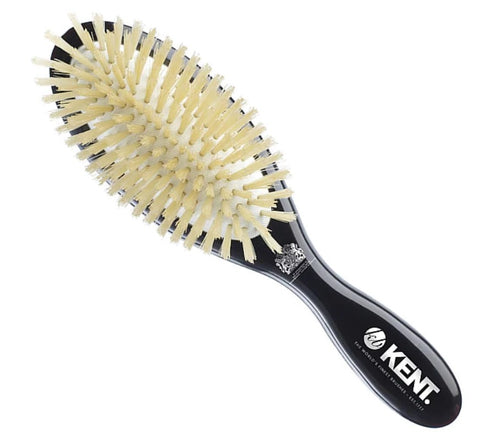 Kent Classic Shine Medium Soft White Pure Bristle Hairbrush