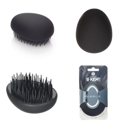 Kent Pebble Detangling Brush in Matt Black