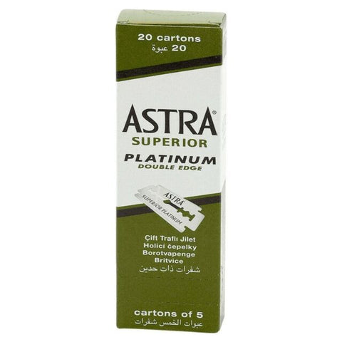 Astra Super Platinum DE Razor Blades 100 pack (20 x 5 blades)