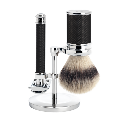 Muhle 99S31M89BLACK TRADITIONAL 3 - piece Shaving Set - Black Resin