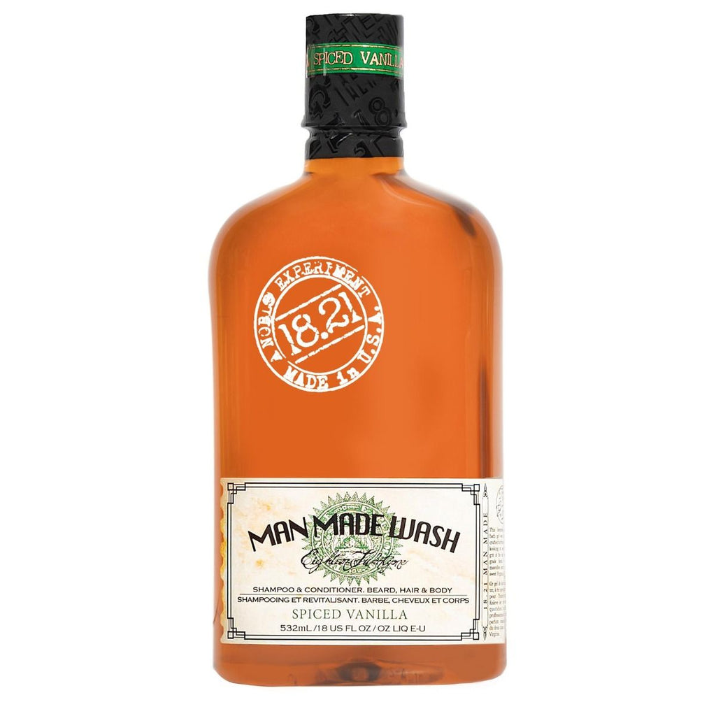 18.21 Man Made Wash: Conditioning Shampoo and Body Wash - Spiced Vanilla - 532ml