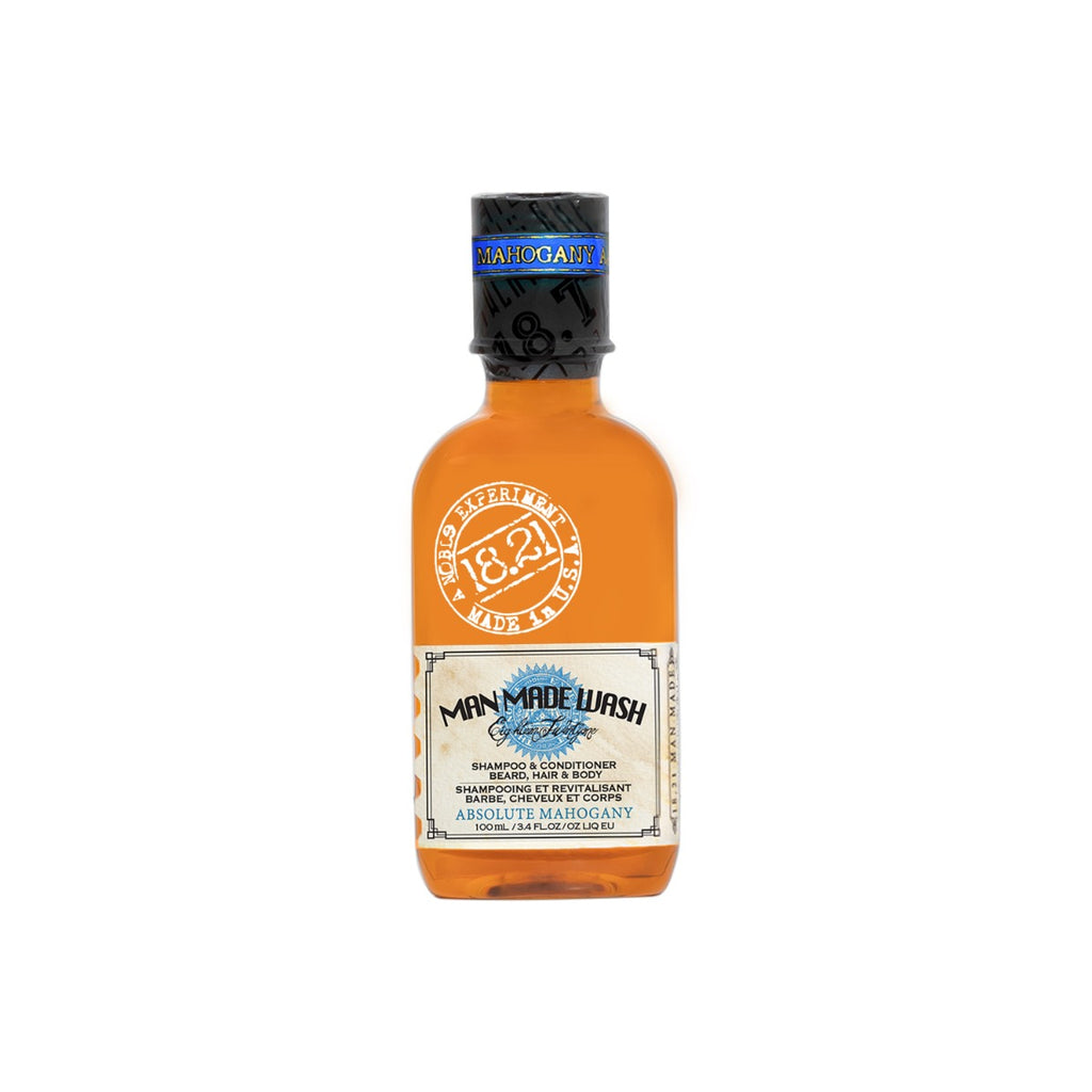 18.21 Man Made Wash: Conditioning Shampoo and Body Wash Travel - Absolute Mahogany - 100ml