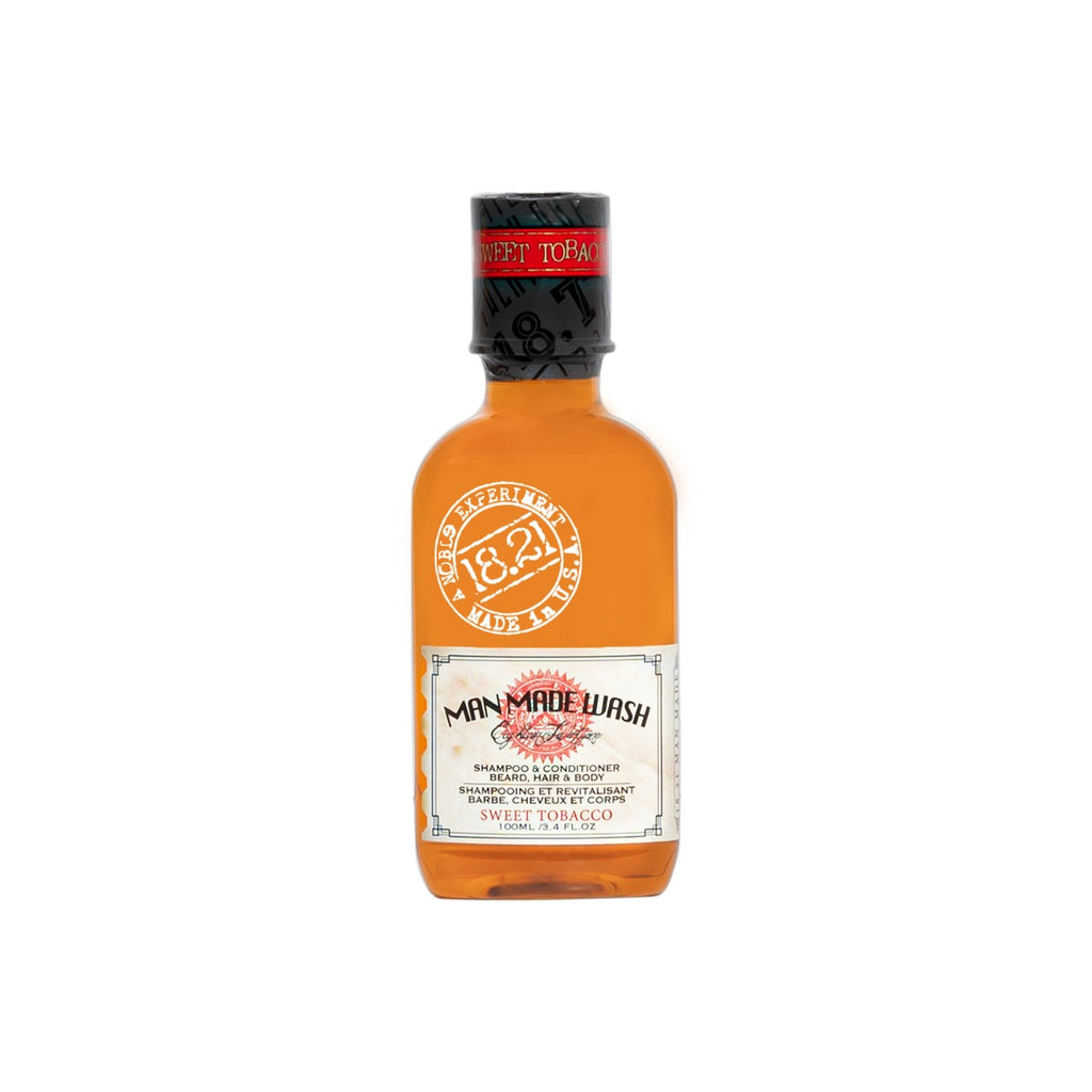 18.21 Man Made Wash Conditioning Shampoo and Body Wash Travel - Sweet Tobacco - 100ml