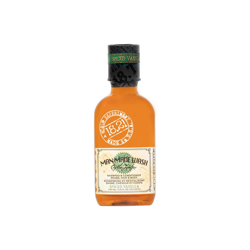 18.21 Man Made Wash: Conditioning Shampoo and Body Wash Travel - Spiced Vanilla - 100ml